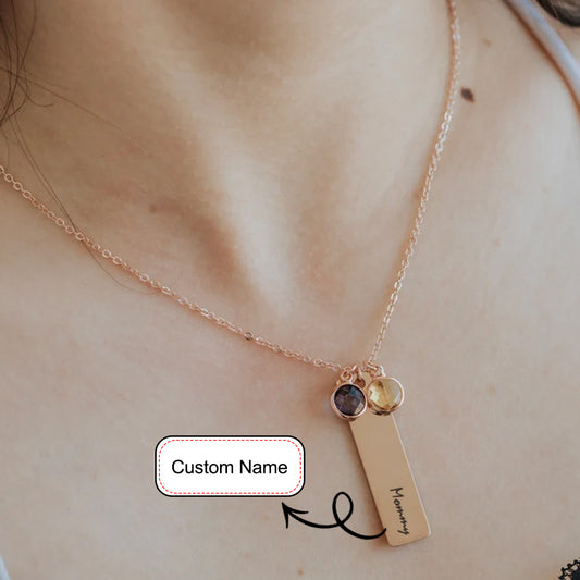 Personalized Child Birthstone Necklace
