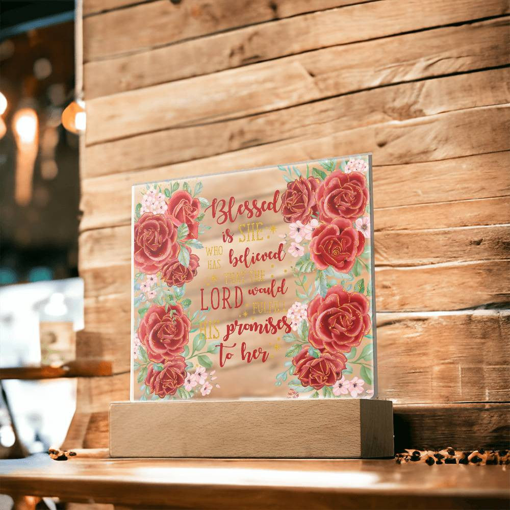 Floral Christian Acrylic Plaque