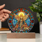 Angel Stained Glass Style Plaques