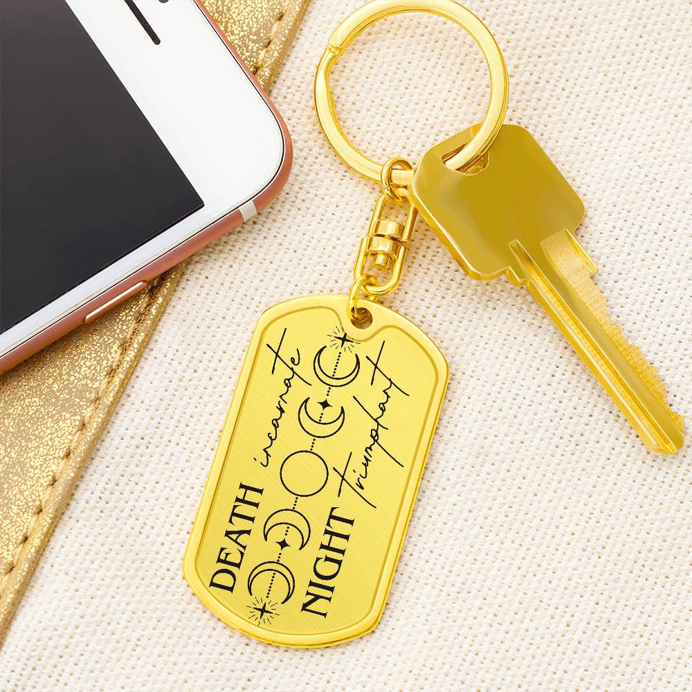 Personalized Acotar Death Incarnate Night Triumphant Dog Tag Keychain