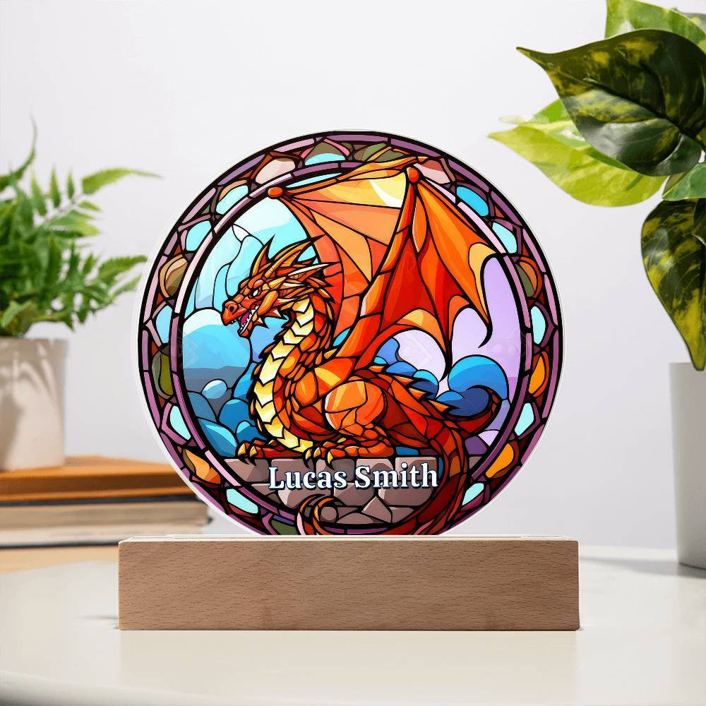 Personalized Dragon Plaque and Night Light