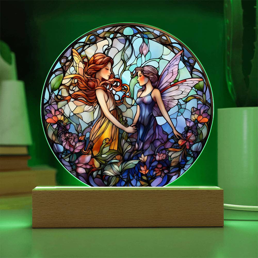 Personalized Fairy Stained Glass Plaque