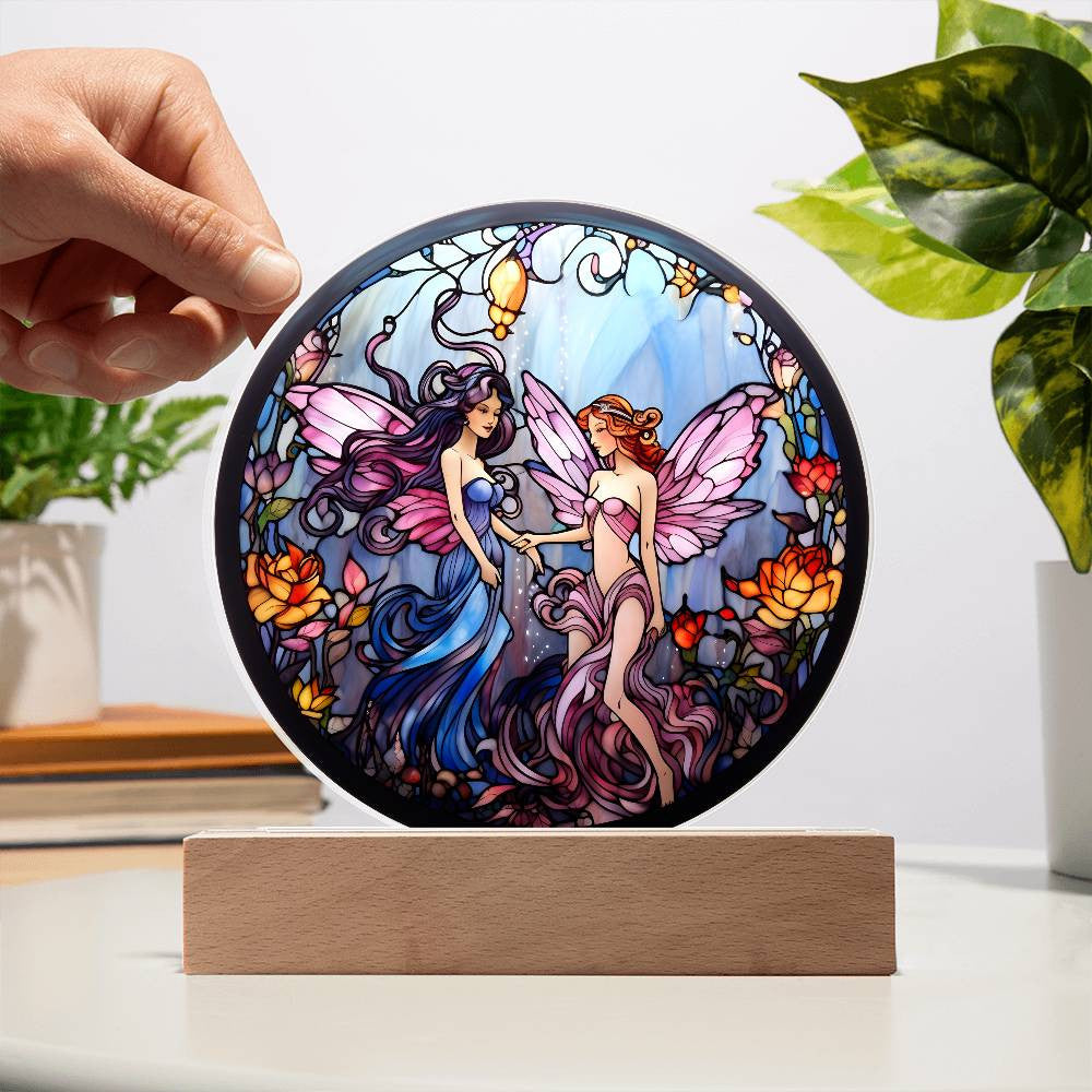 Personalized Stained Glass Fairy Night Light