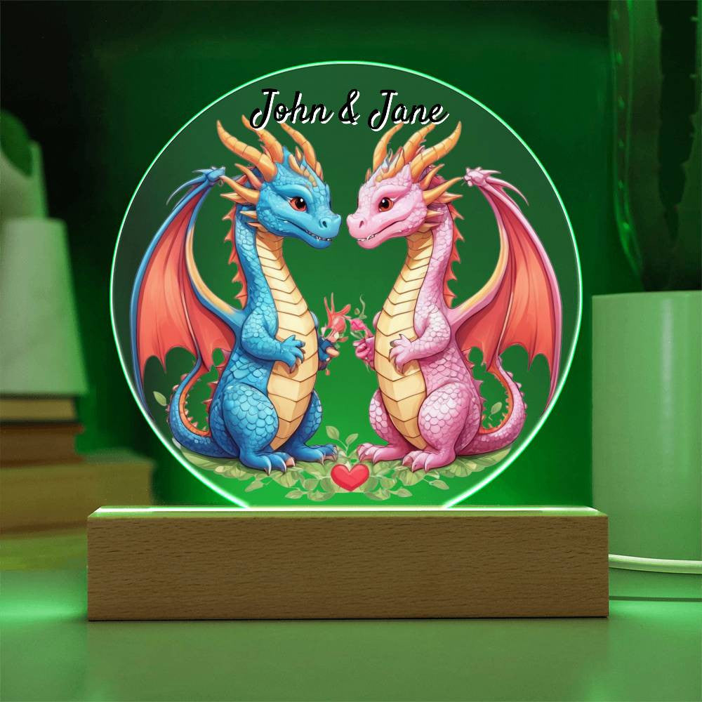 Him & Her Dragon Love Plaque