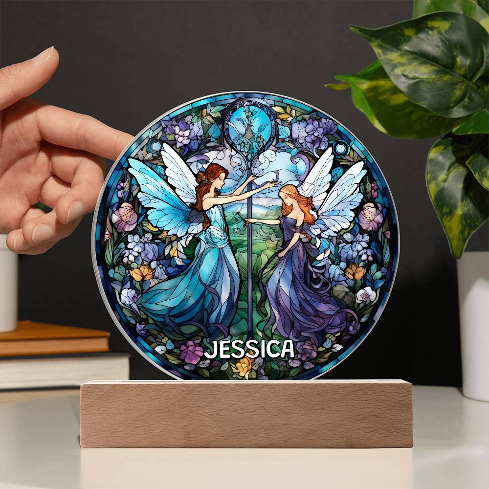 Personalized Fairy Stained Glass Night Light