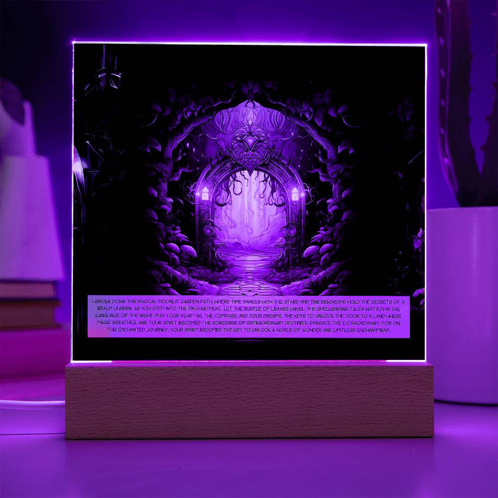 Mythical Path Plaque and LED Light