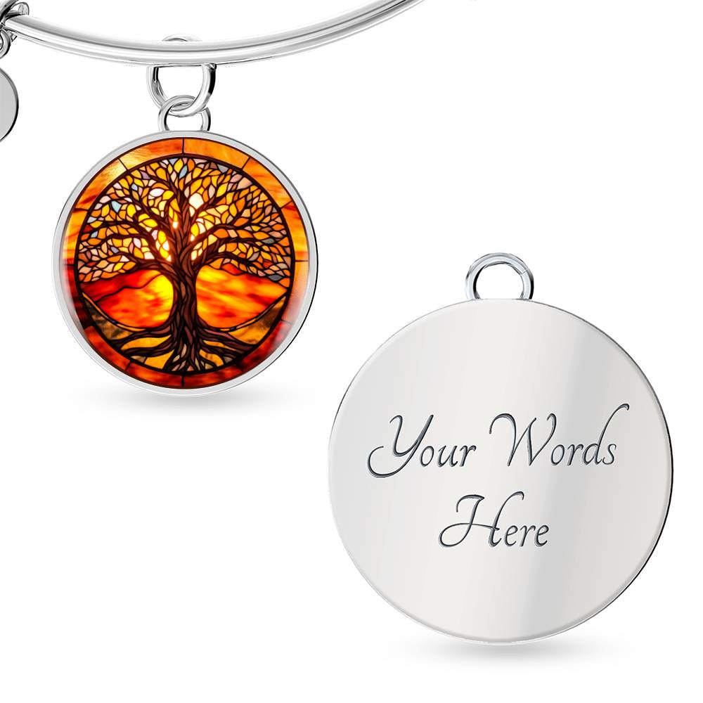 Stained Glass Tree of Life Necklace and Bracelet