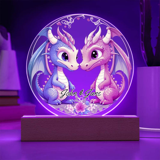 Dragon Love Night Light Plaque