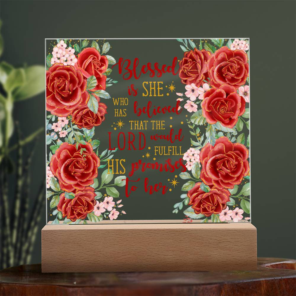 Floral Christian Acrylic Plaque