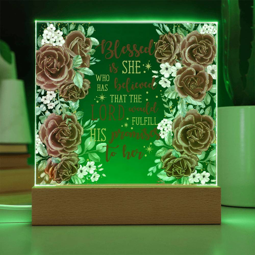 Floral Christian Acrylic Plaque