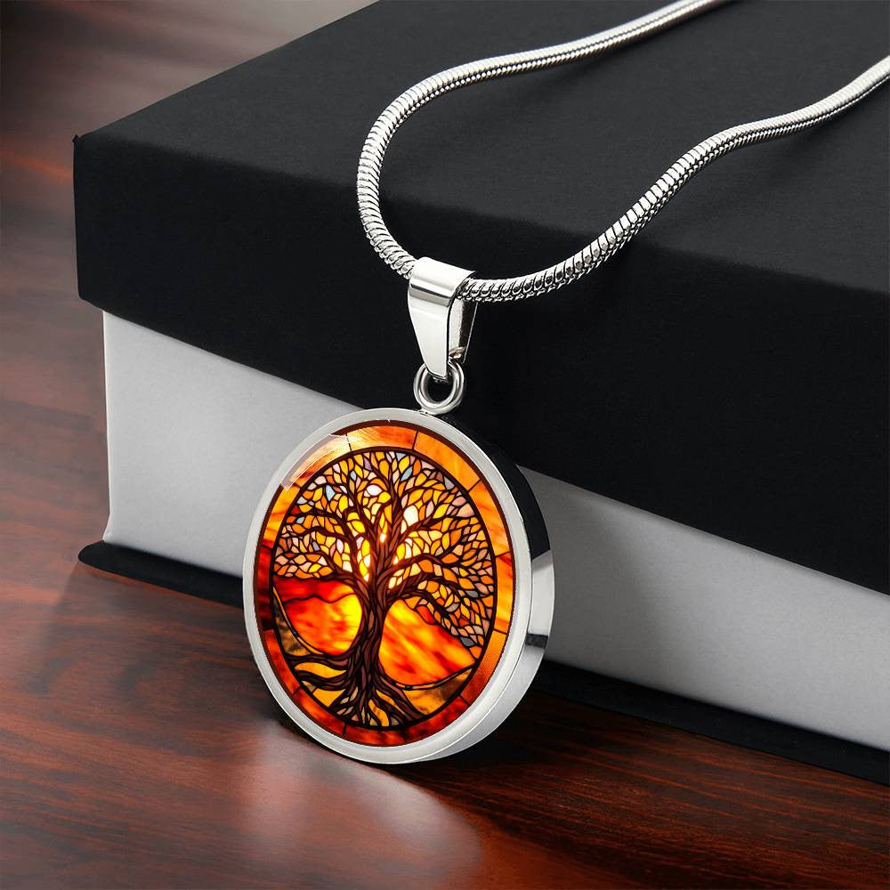 Stained Glass Tree of Life Necklace and Bracelet