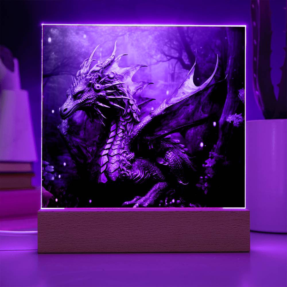 Green Dragon Plaque and LED Light