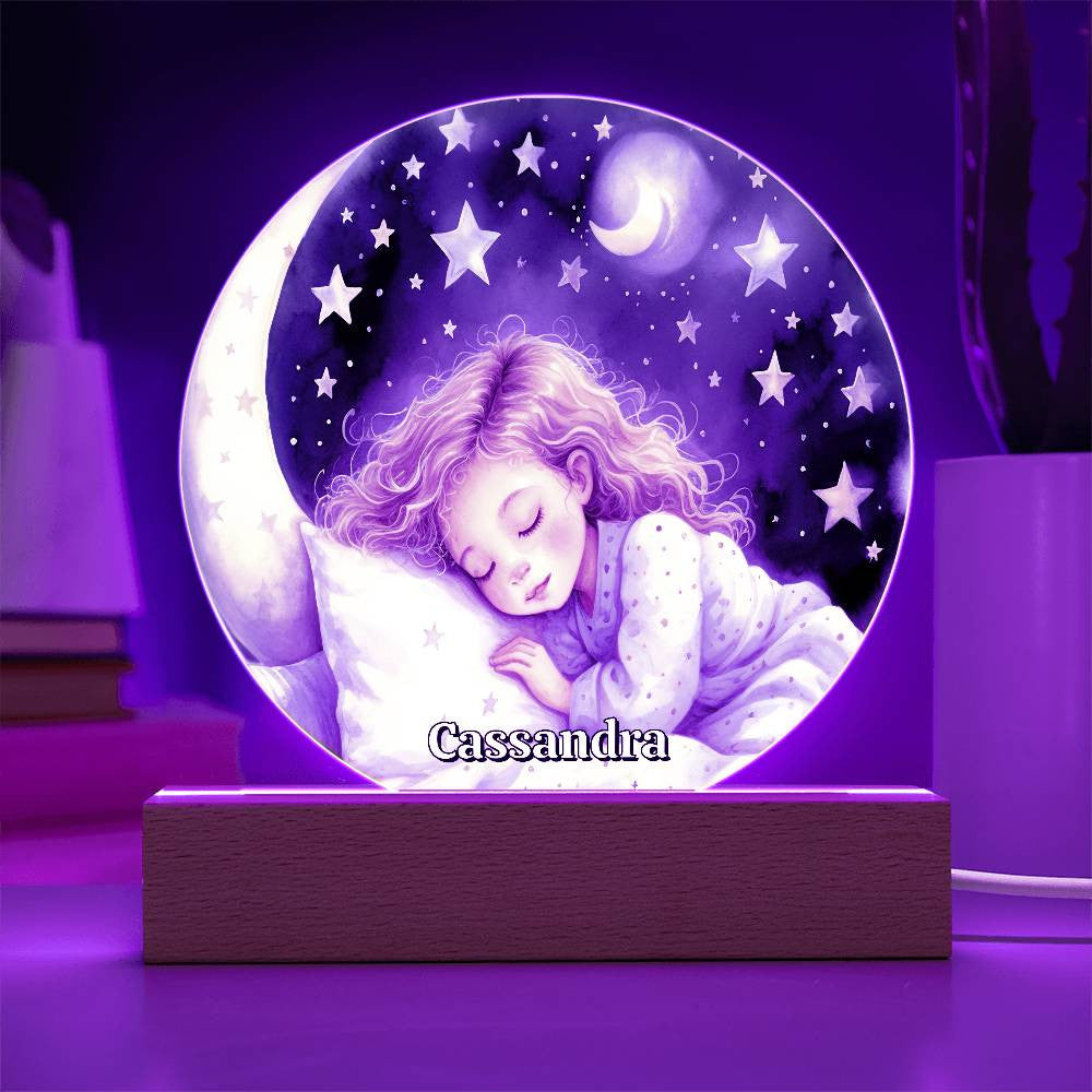 Personalized Stars and Moon Night Light