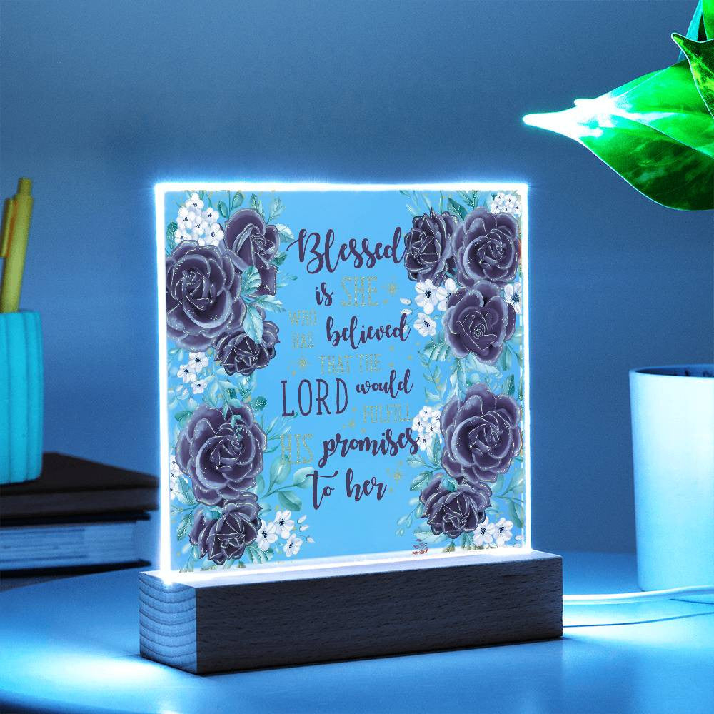 Floral Christian Acrylic Plaque