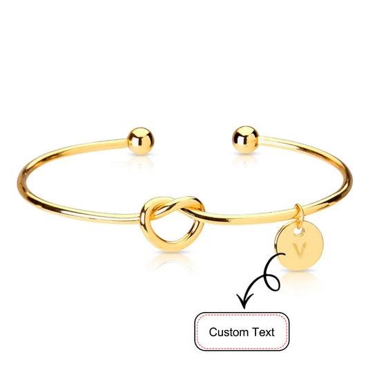 Custom Initial Charm Bangle