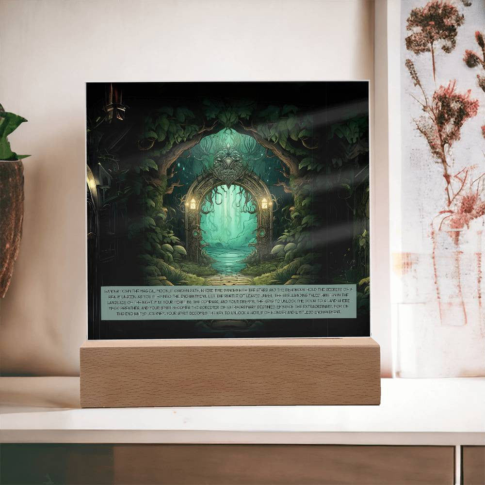 Mythical Path Plaque and LED Light