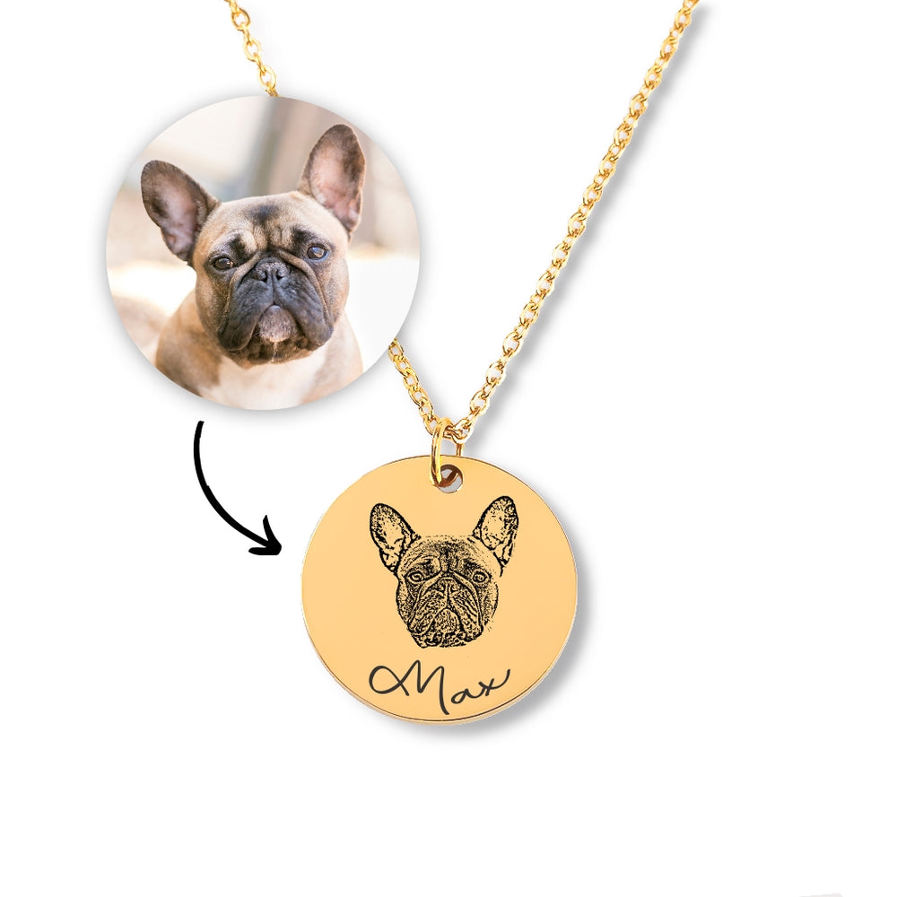 Pet Portrait Round Necklace