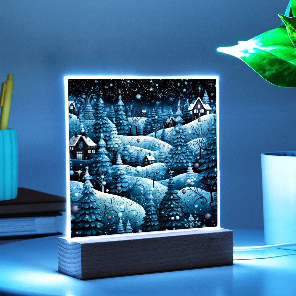 Christmas Town LED Plaque