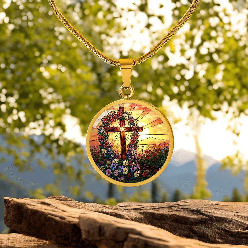 Personalized Good Friday Catholic Cross Necklace