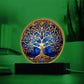 Stained Glass Style Tree of Life Plaque