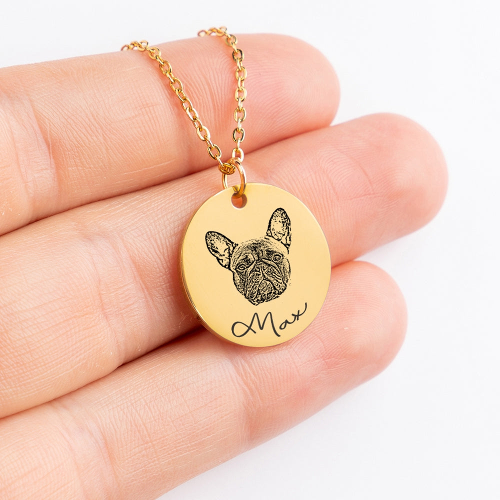 Pet Portrait Round Necklace