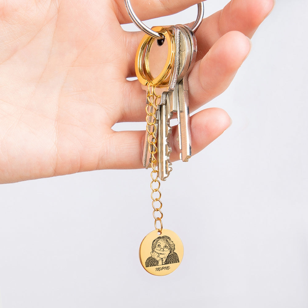 Personalized Portrait Keychain