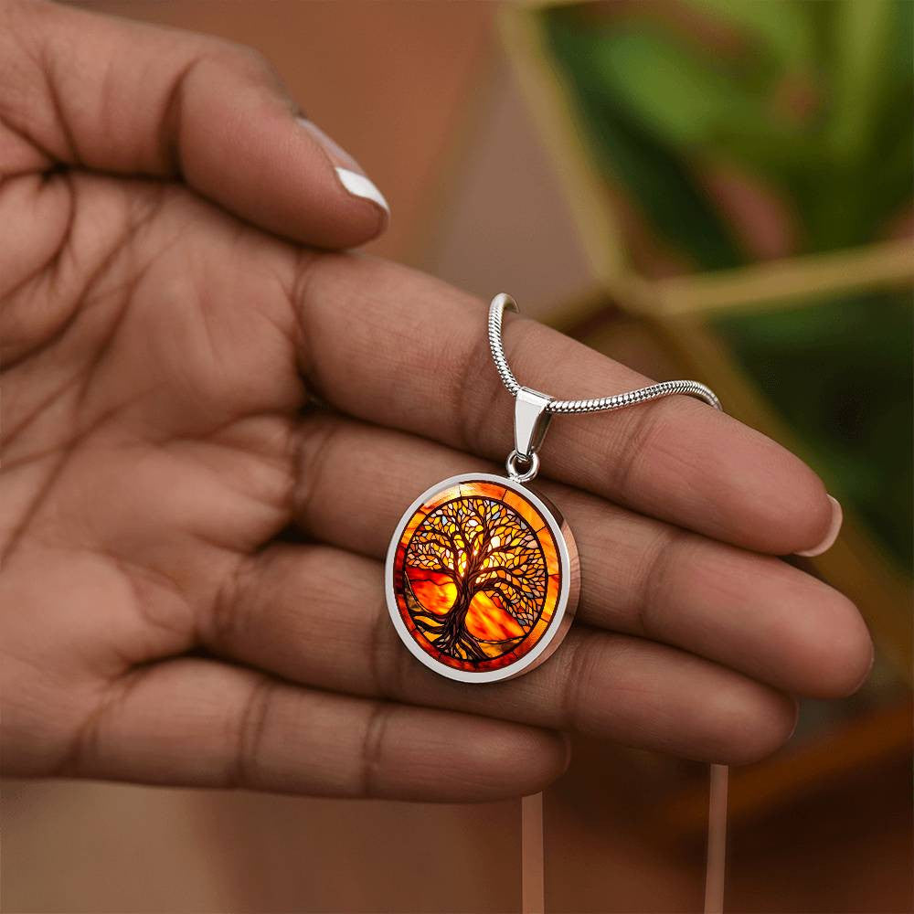 Stained Glass Tree of Life Necklace and Bracelet