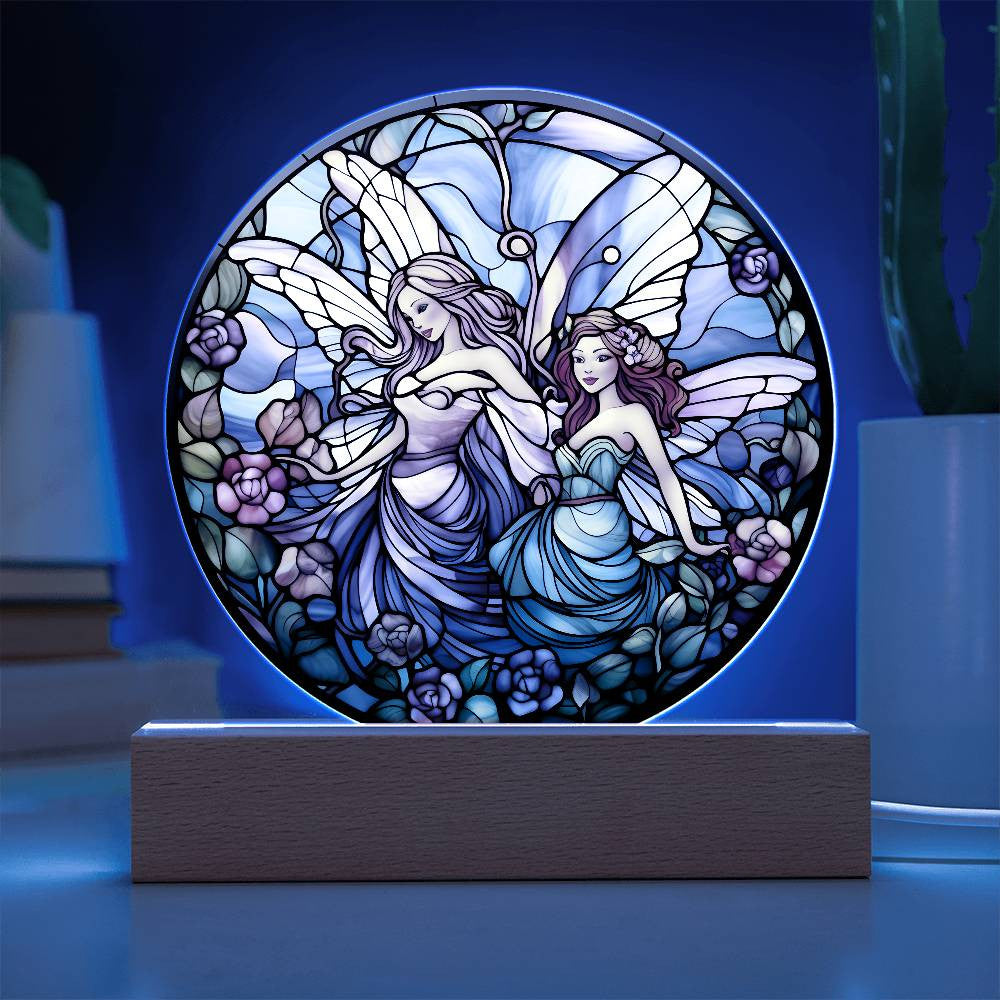 Personalized Fairies Stained Glass NightLight