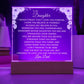 To My Daughter Love Dad Plaque