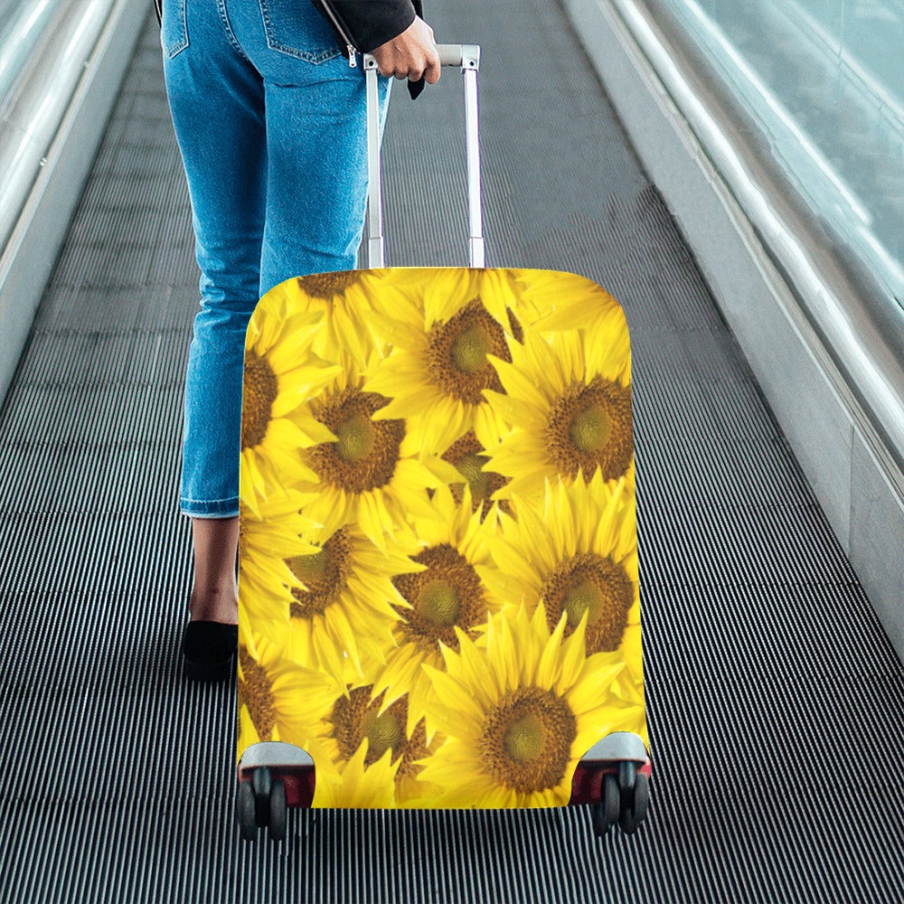 Sunflower Luggage Cover ( Medium )