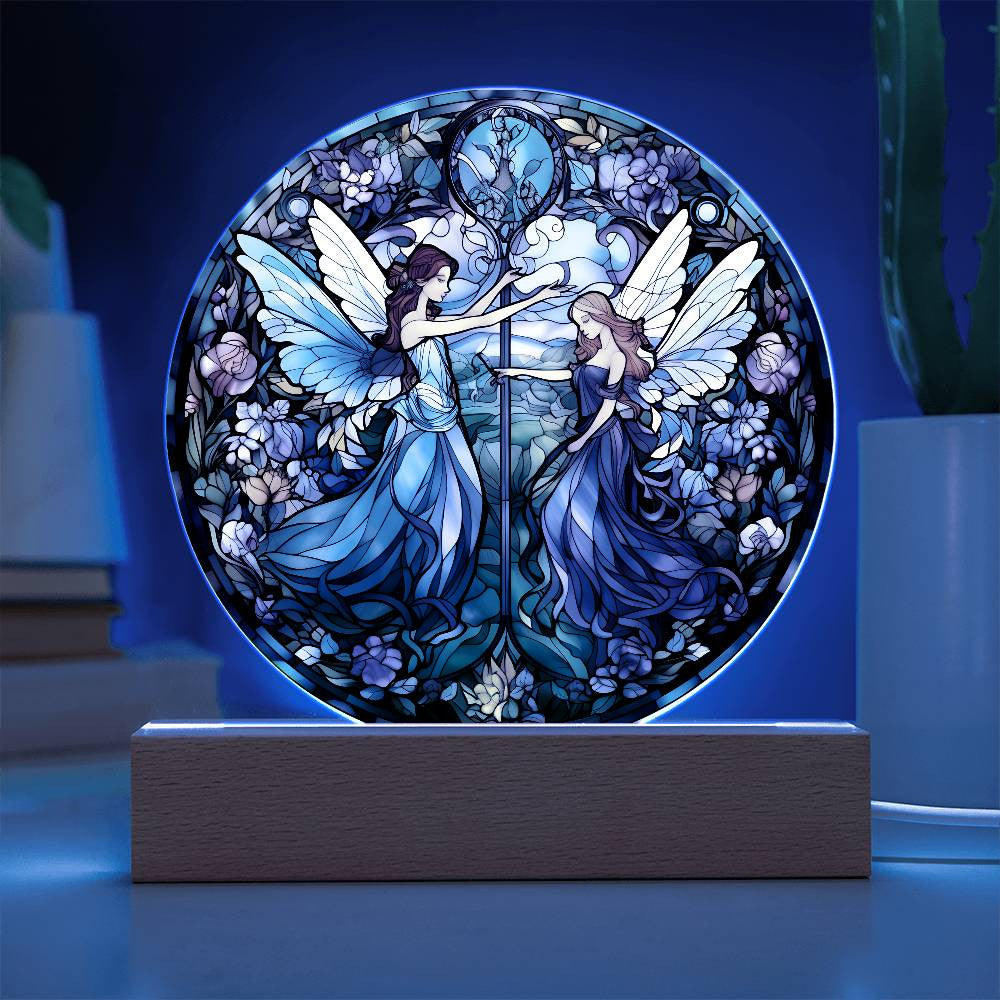 Personalized Fairy Stained Glass Night Light