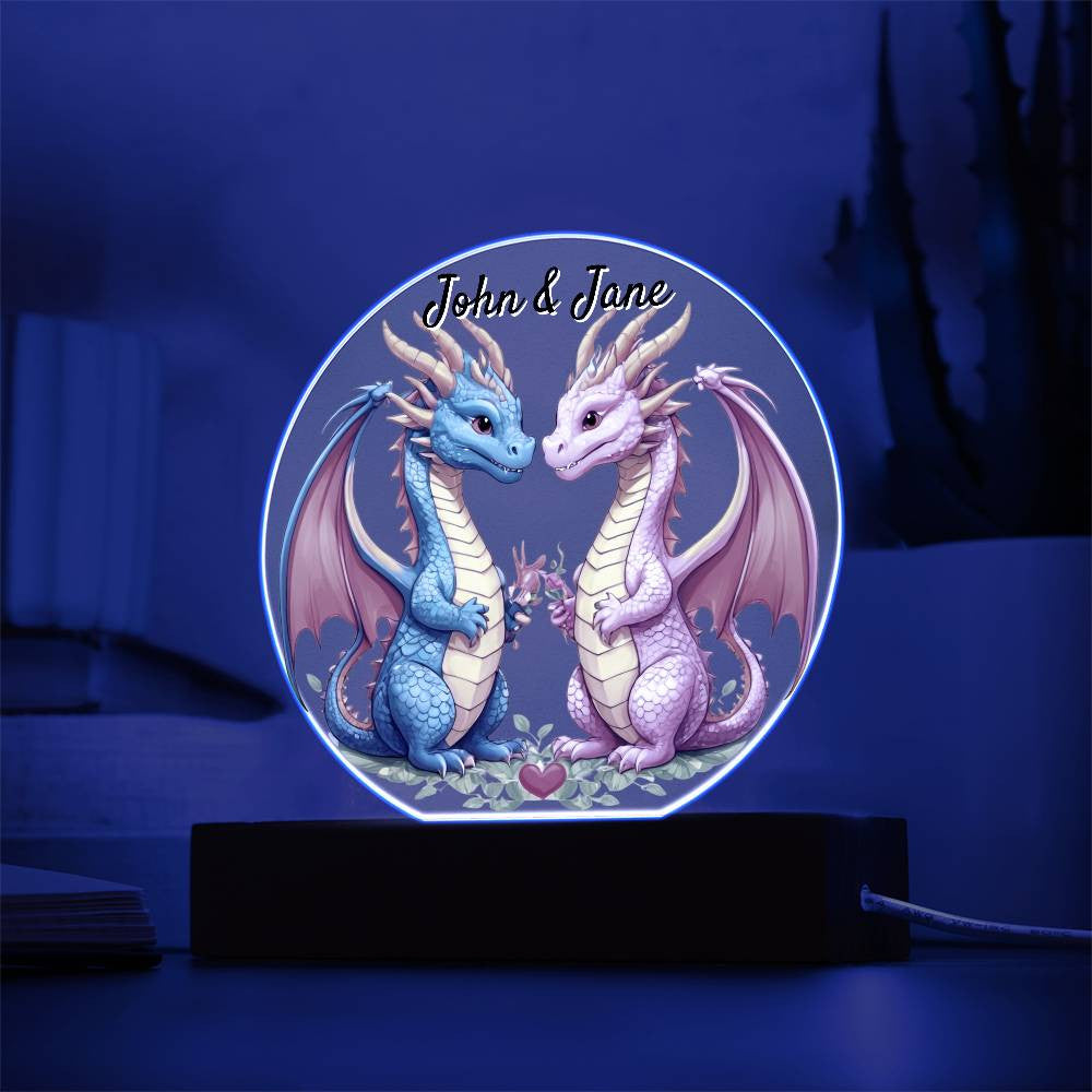 Him & Her Dragon Love Plaque