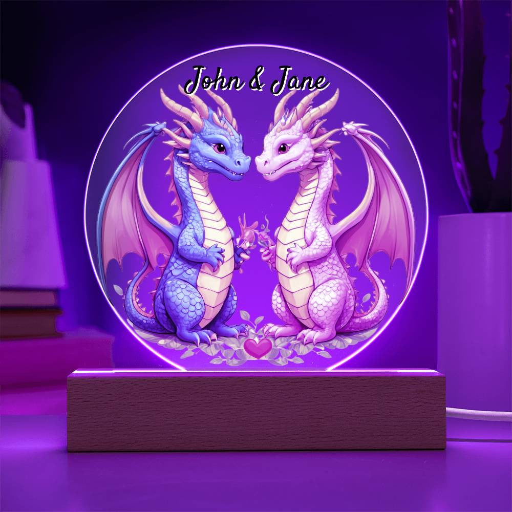 Him & Her Dragon Love Plaque