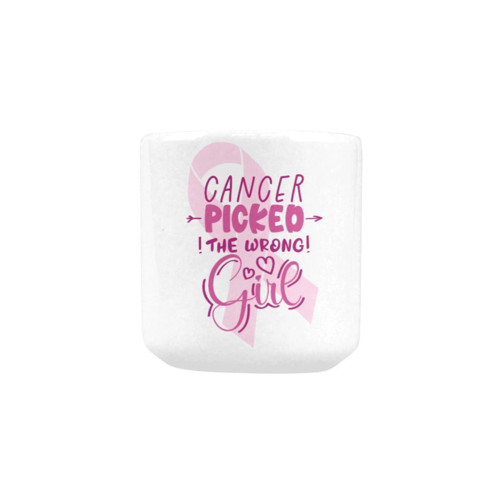 Cancer Picked The Wrong Girl Mug Heart-shaped Morphing Mug