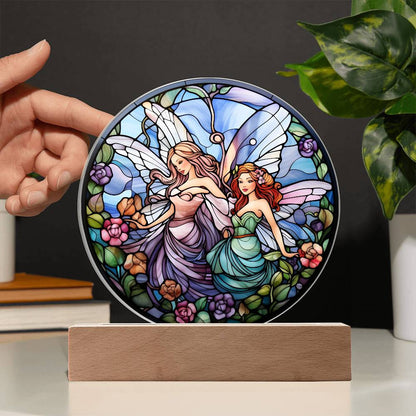 Personalized Fairies Stained Glass NightLight