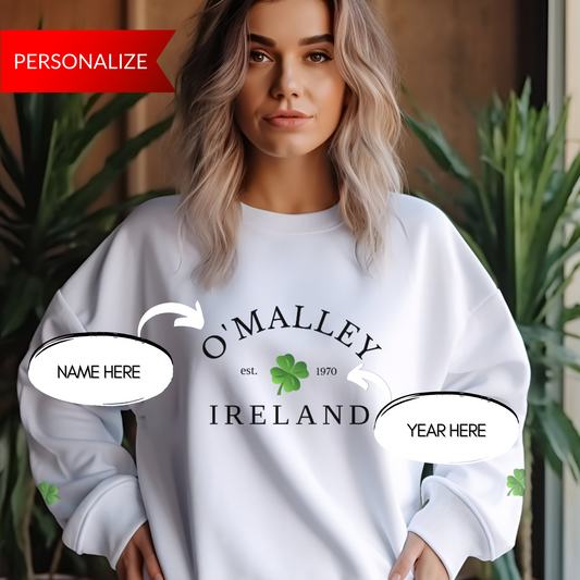 Personalized Ireland Family Sweatshirt