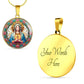 Floral Virgin Mary Necklace
