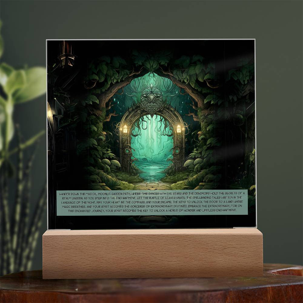 Mythical Path Plaque and LED Light