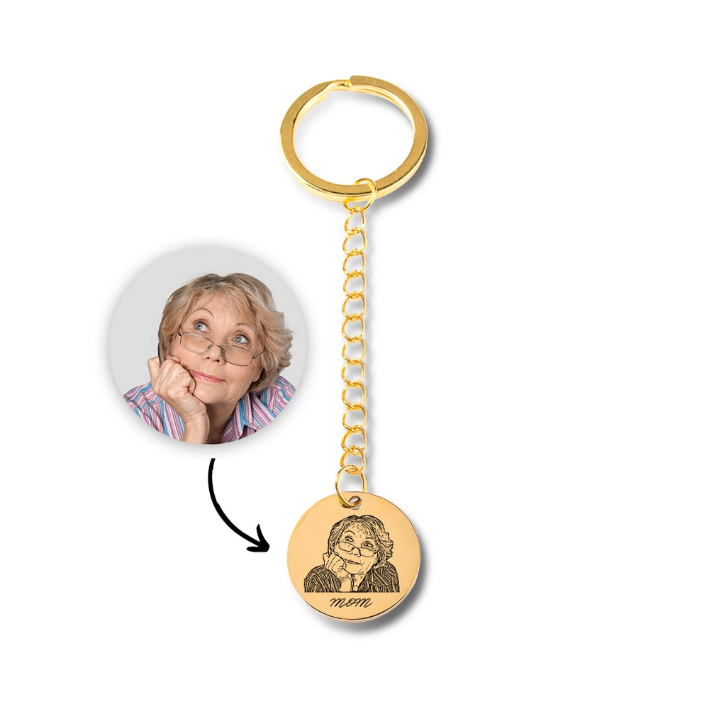 Personalized Portrait Keychain