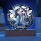 Personalized Fairies Stained Glass Acrylic Circle Plaque