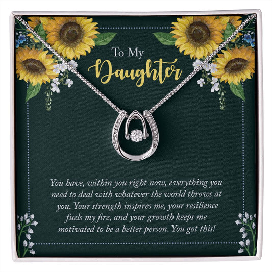 To My Daughter | Within You | Lucky in Love Necklace