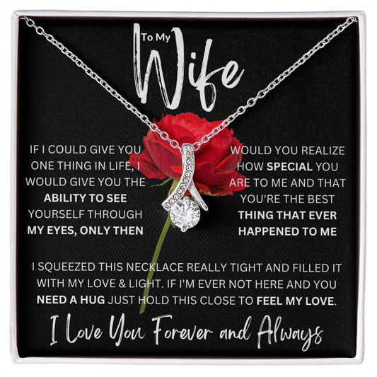 To My Beautiful Wife | The Best Rose | Alluring Beauty Necklace