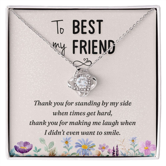 My Best Friend | Thank You | Love Knot Necklace