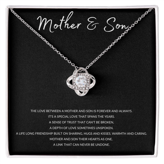 Mother & Son | Undone-Black | Love Knot Necklace