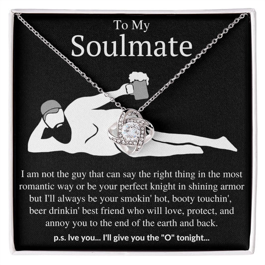 To My Soulmate | Lve You | Love Knot Necklace