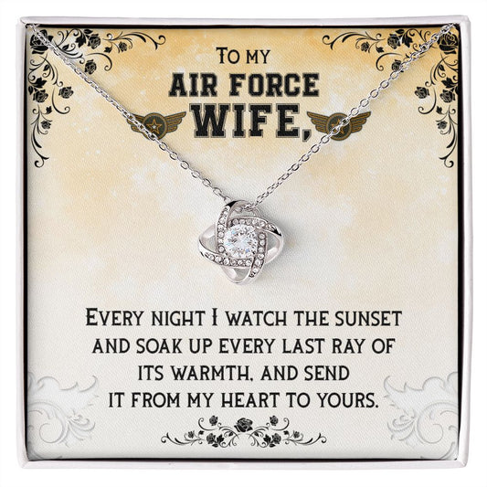 To My Air Force Wife | Every Night | Love Knot Necklace
