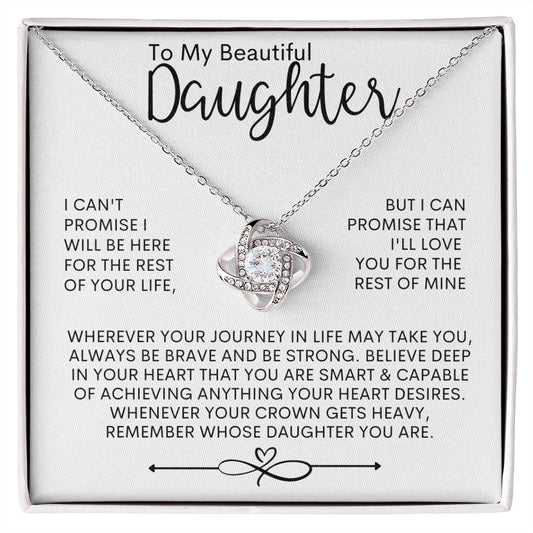 To My Beautiful Daughter | Your Journey | Love Knot Necklace