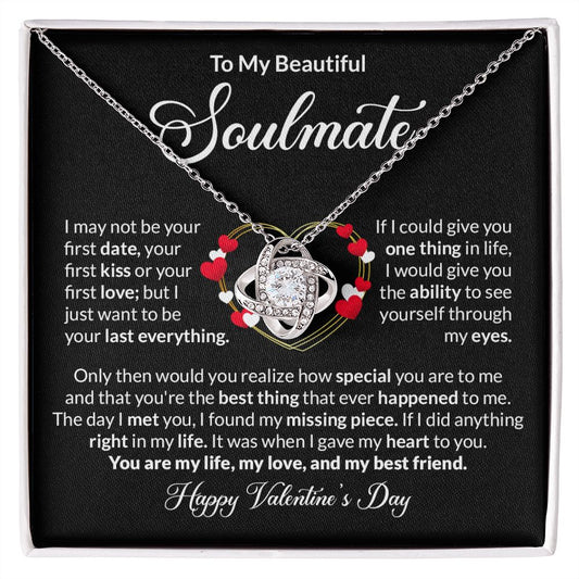 To My Beautiful Soulmate | Happy Valentine's Day | Love Knot  Necklace