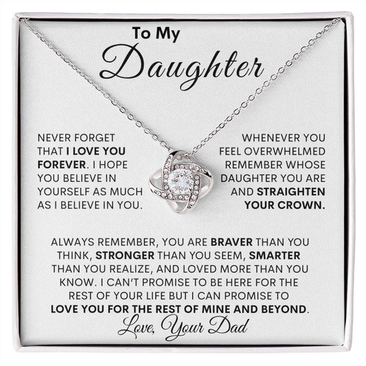 To My Daughter | Promise to Love You | Love Knot Necklace