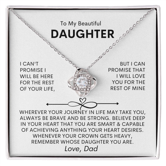 To My Beautiful Daughter | Eternity Dad | Love Knot Necklace